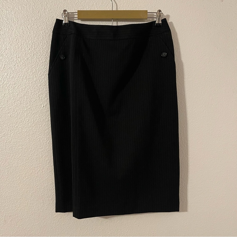 Rafaella Women’s Midi Pencil Skirt Black and Pinstriped Size 10 NWT